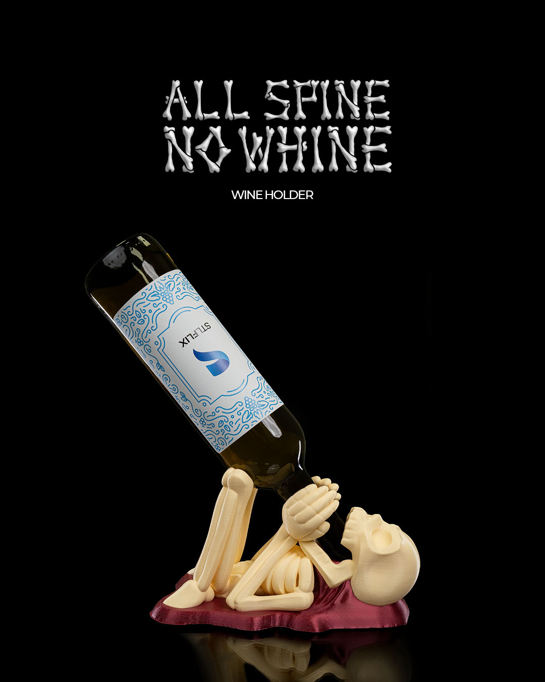 All Spine no Whine Wine Holder